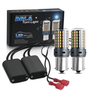 DRL LED Дневни Светлини+Мигач 1156 BA15S P21W;1156 BAU15S PY21W;T20 7440 W21W