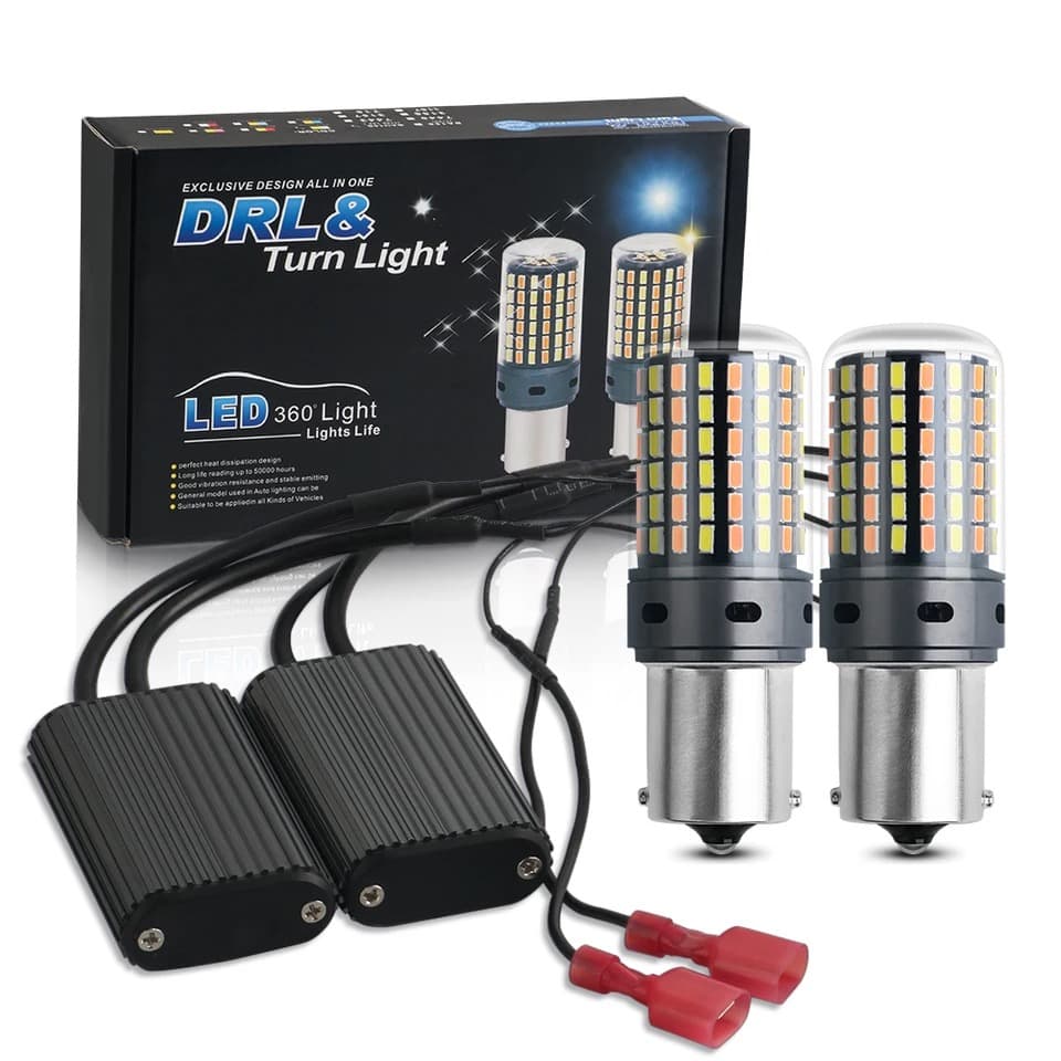 DRL LED Дневни Светлини+Мигач 1156 BA15S P21W;1156 BAU15S PY21W;T20 7440 W21W