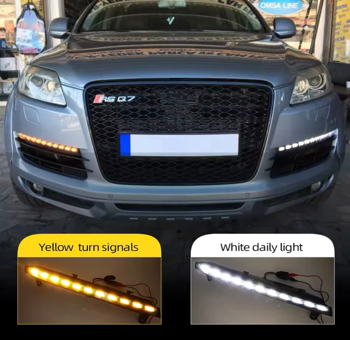DRL LED Дневни Светлини+Мигач За Audi Q7