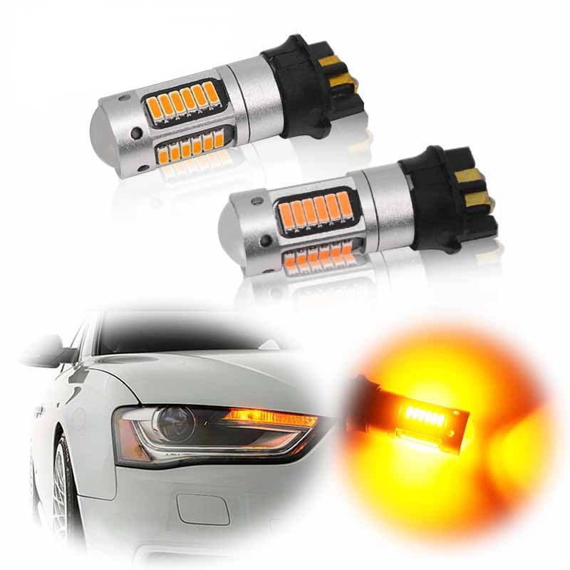 LED Крушки PWY24W За Предни Мигачи За:Audi:A3;A4;A5;Q3;Q7;BMW i3;Mini Cooper F55/F56;Mercedes C;GLC;GLK