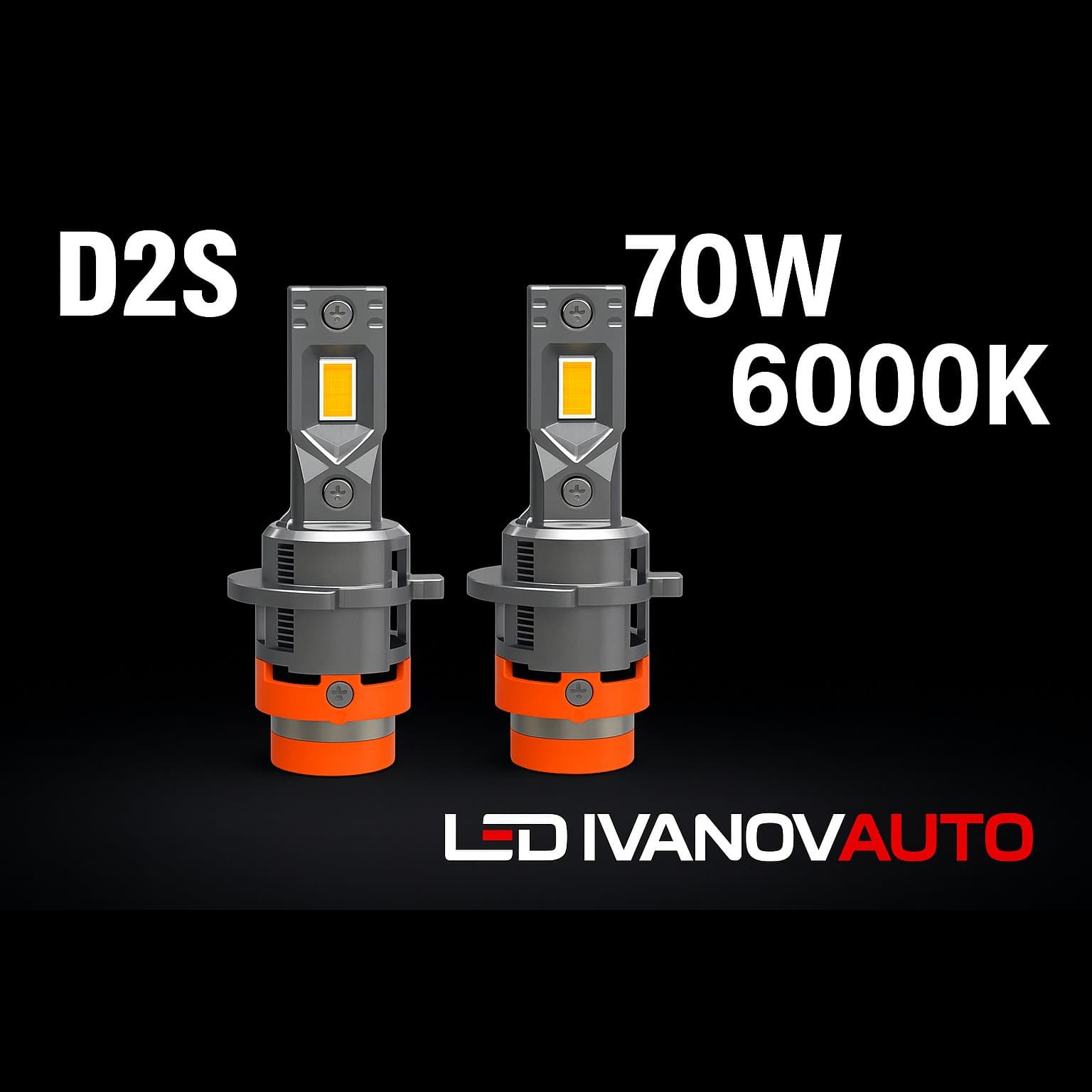 LED Крушки Заместител На Ксенон D2S Мини– 70W, 6000K