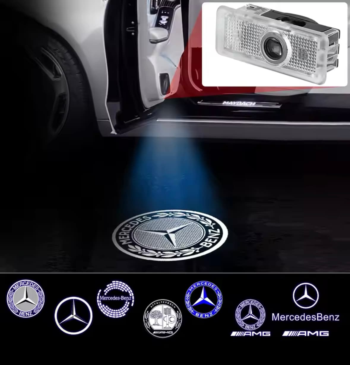 LED Лого Проектор Плафон За:Mercedes-Benz W203;R171;R199;W209;W240