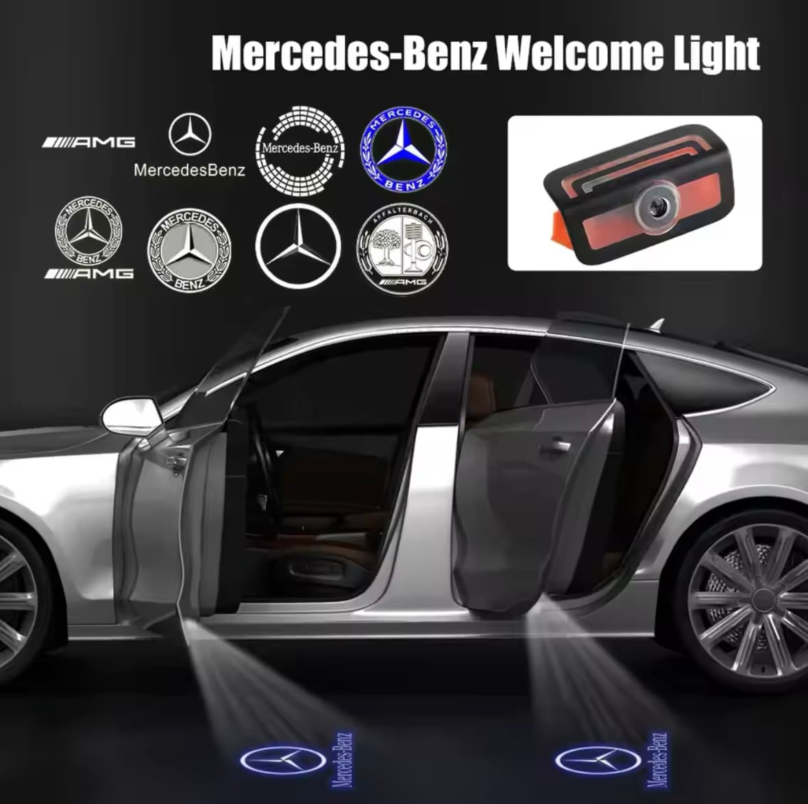 LED Лого Проектор Плафон За:Mercedes W206;W213;W223