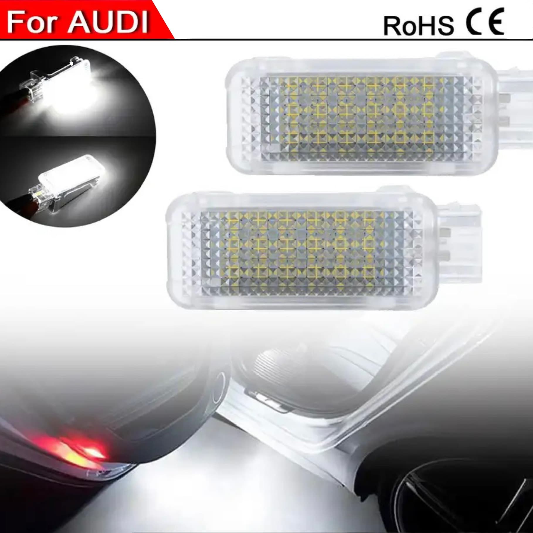 LED Плафони За Под Врати И Седалки За:Audi;Skoda;Porsche;Volkswagen