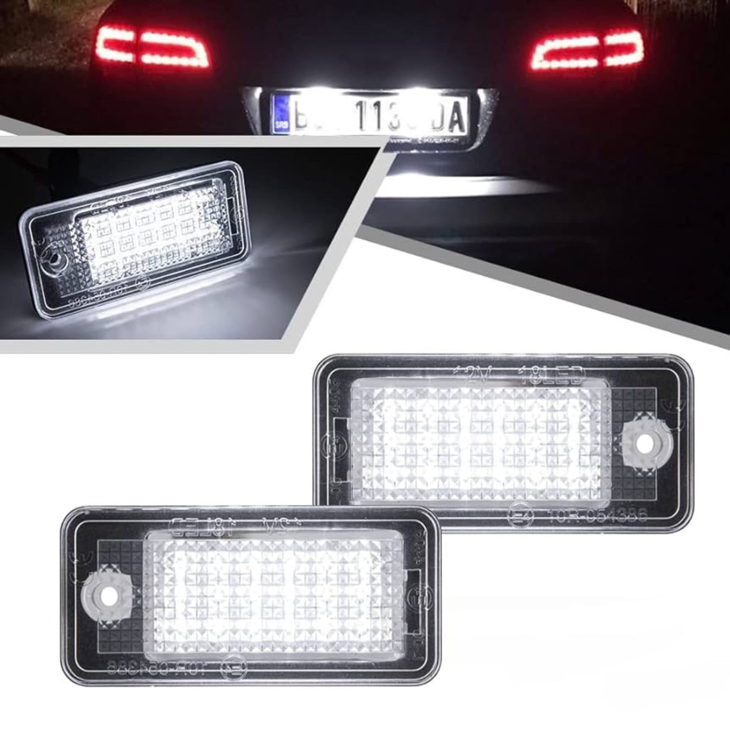 LED Плафони За Регистрационен Номер За:Audi A3;A4;A6;A8;Q7