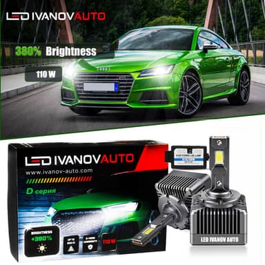 LED Заместител на Ксенон D1S;D2S/R;D3S;D4S;D8S 110W 6000K