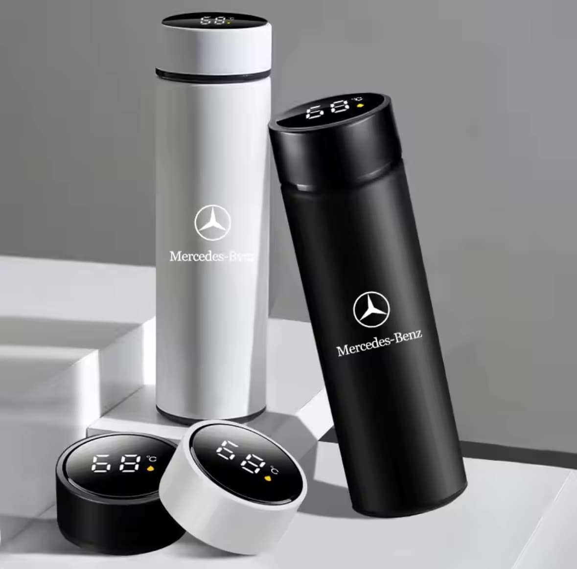 Преносим Интелигентен Термос За Mercedes-Benz с LED Датчик за Температура 500ml